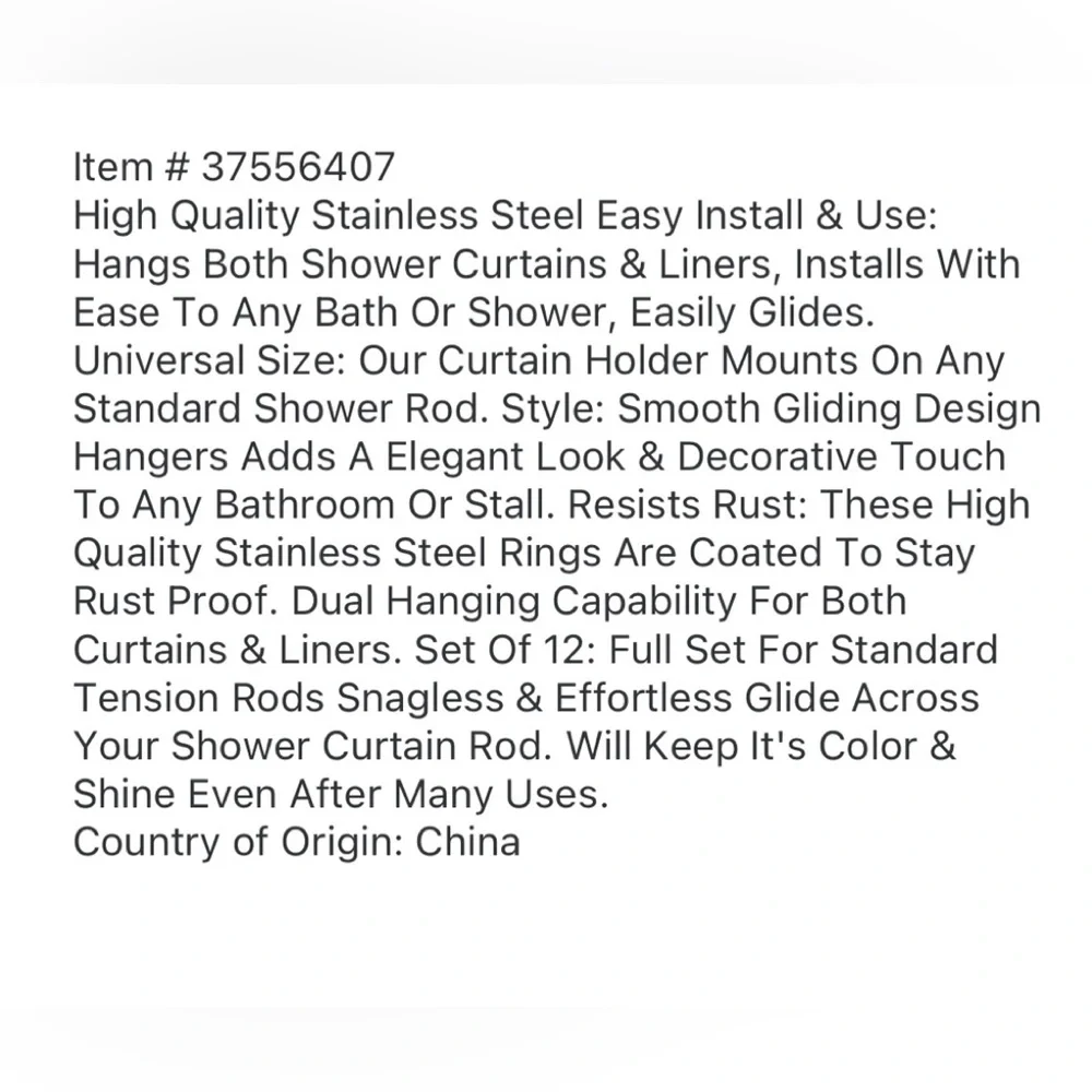 New - Shower Curtain Hangers - by ArtisticHome - 12 Easy Roller & Rust R…